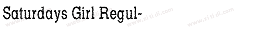 Saturdays Girl Regul字体转换